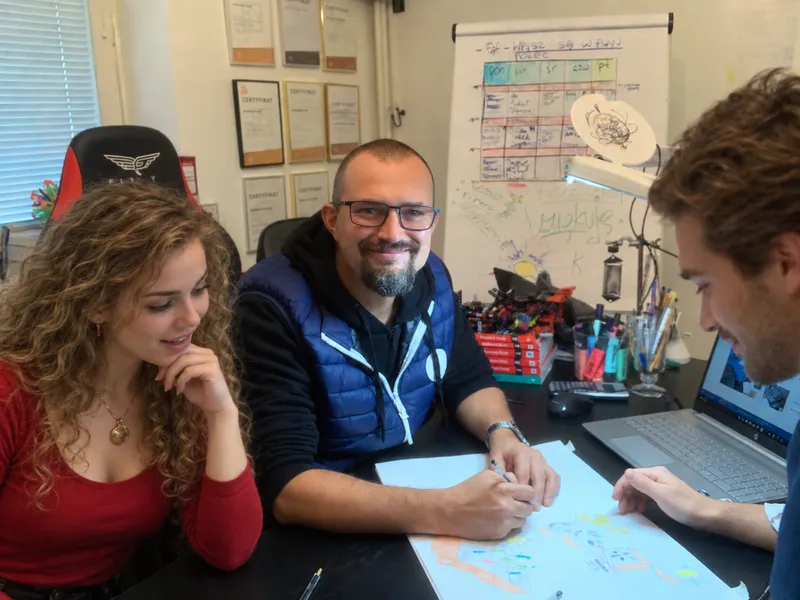 Krzysztof, Amelia i Alan.