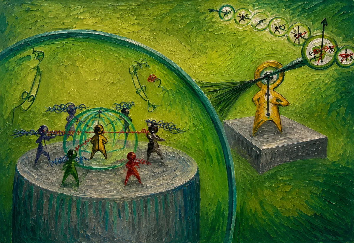 Rysunek: wyspecjalizowane części umysłu — ilustracja metody Fast Learning Masterpiece.